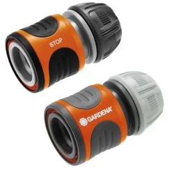 Gardena Kit Raccord Rapide + Raccord Aquastop 15mm