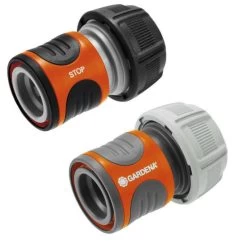 Gardena Kit Raccord Rapide + Raccord Aquastop 19mm
