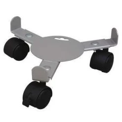 Support Pot: Gris 3 Roulettes