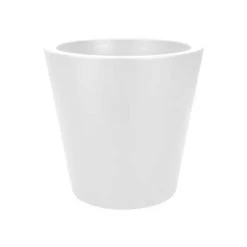 Elho Pot Rotomoulé Pure Straight : Rond, Blanc