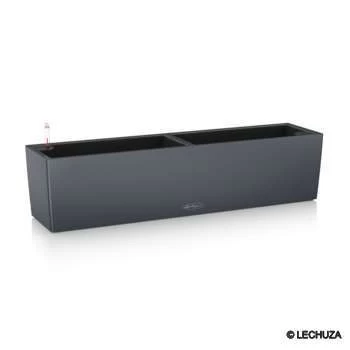 LECHUZA Balconnière Balconera Gris Ardoise : L 79 cm