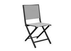 IDA CHAISE PLIANTE ALU/TPEP - GRAPHITE/PERLE