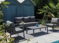 SET OCEANE II (2FT + 1CANAPE + 1TABLE BASSE) GREY