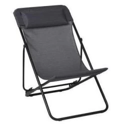 Lafuma Maxi Transat Batyline Duo En Acier : Obsidian