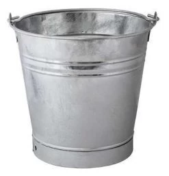 Seau Ménage : Acier Galvanisé, 11L