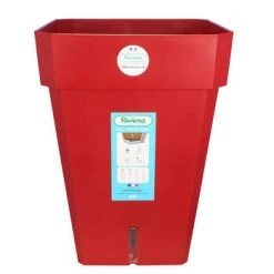 Riviera Pot Carré : Réserve D?eau, Rouge, L39xH53cm