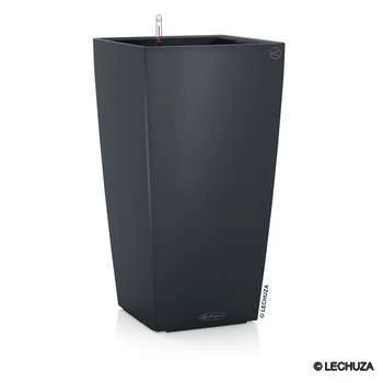 LECHUZA Pot Cubico Color : Gris 22x22x H.41 Cm