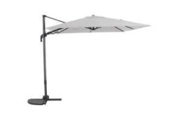 Parasol Déporté Samos+ : Alu, Gris, 2,5x2,5m
